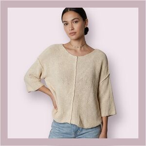 Aerie Chunky Knit Light Beige Campfire Sweater